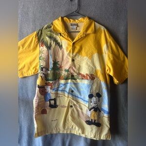 Vintage Walt Disney Hang Loose 1971 Bright Yellow Shirt